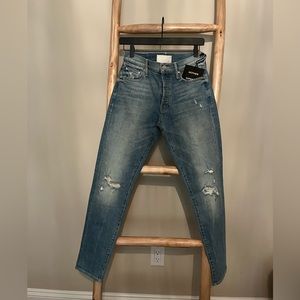 NWT MOTHER Superior stinger Flood jeans; Wash is “High as the Heavens “